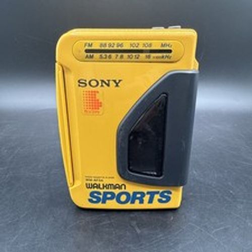 Sony WM-AF54 WalkMan Sport Radio Cassette Player Yellow - Missing Radio Dial