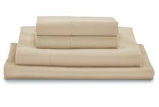 MyPillow Giza Dreams Bed Sheets, 100% Certified Giza Egyptian Cotton, Deep Pocket, Sateen Weave [Full, Tan]