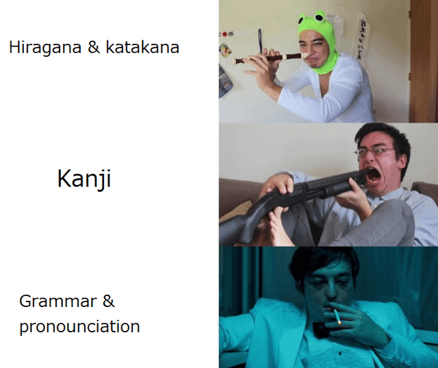 r/languagelearning - Learning Japanese (OC memes)