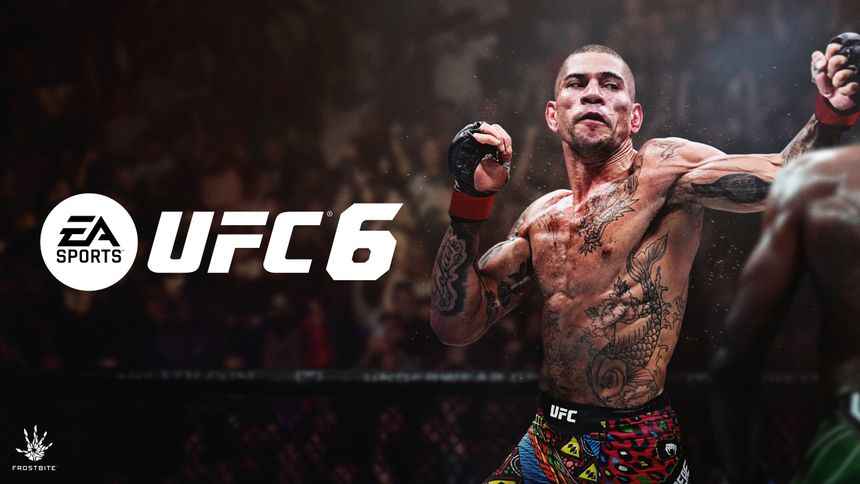 Image showing Alex Pereira throwing a punch, with the UFC 6 logo and the Frostbite logo visible on the left of the image.