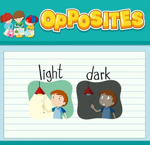 Free Vector opposite words with pictures for kids