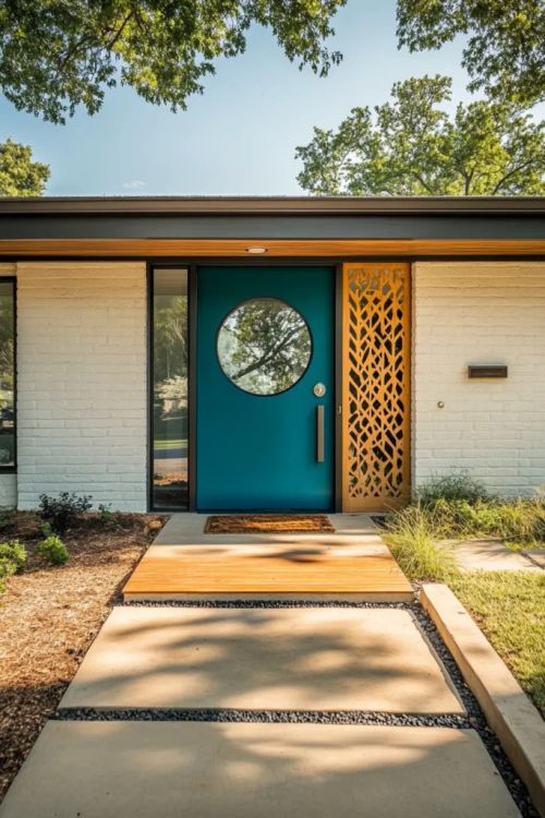 Exterior house paint color combinations modern mid century showcased in retro inspired house exterior mid century modern design