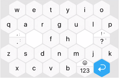 hexagonal keyboard layout