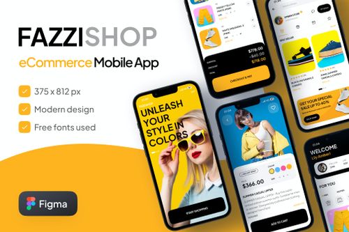 Fazzishop - Online Store Mobile App Figma Template