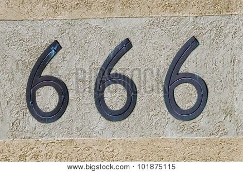 Number 666 Sign And Symbol
