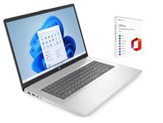 HP 17.3" Full HD Laptop |AMD Ryzen 5 7520U(Beat i5-1155G7)|AMD Radeon Graphics|Webcam |Copilot|Silver| 8GB RAM DDR5 | 512GB SSD |Windows 11 Pro |Bundle with Microsoft Office 2021