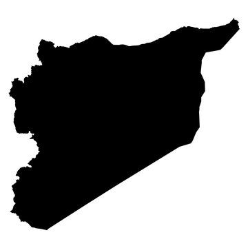 Syria map on white background vector