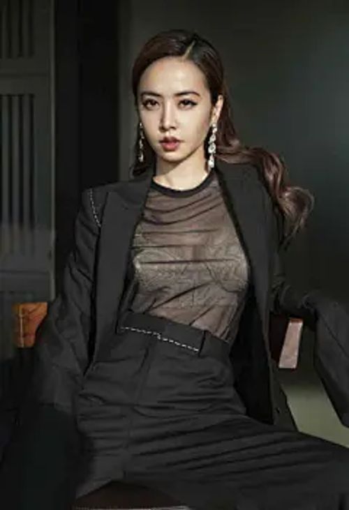 蔡依林黑色系冷艳性感写真图片-花雕美图苑