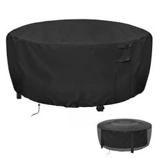 TheElves Fire Pit Cover, Waterproof Round Covers for Outdoor Firepit & Propane Fire Pit Table & Fire Bowl & Fire Ring & Patio Table - Custom Cover