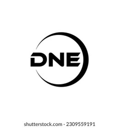DNE letter logo design in illustration. Vector logo, calligraphy designs for logo, Poster, Invitation, etc. Stock Vector