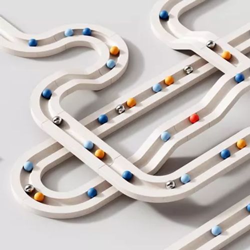 小球在轨道上滚动的三维设计