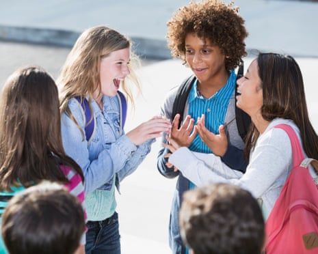 Children talking and laughing