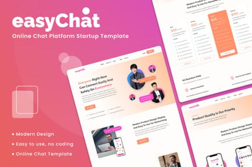 Preview: Easychat - Online Chat Platform UI Template