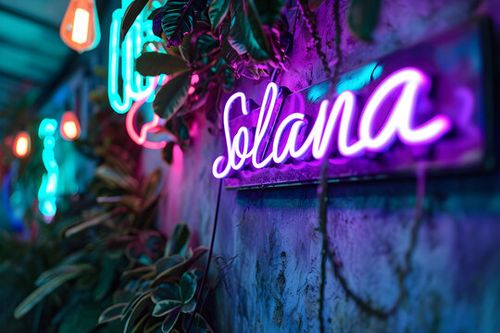 solana neon sign