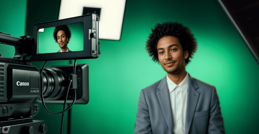 Video being built with avatar and voice automatically