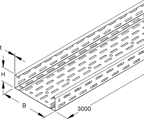 Cover with reinforced captive premounted turn bolt lock fasteners, 3m, width 300mm
