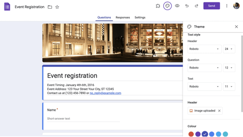 Change the form’s look