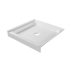 Fine Fixtures Single Threshold Acrylic Shower Base - Non-Slip Textured Surface, Durable Shower Floor Pan 30" x 30" for Easy Installation, White Color for Modern Bathrooms