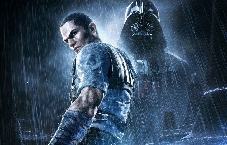 1332x850 Wallpaper Rain, Darth Vader, Star Wars: The Force Unleashed 2