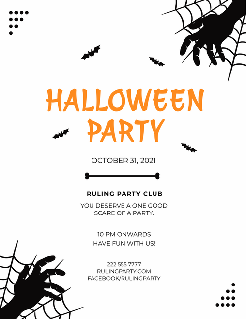 Free Halloween Minimalist Flyer Template to Edit Online