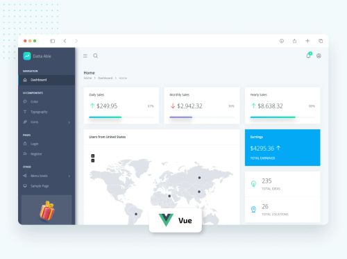 Datta able free vue admin dashboard template - codedthemes