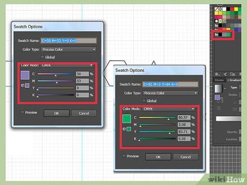 Step 4 Create two new swatches.