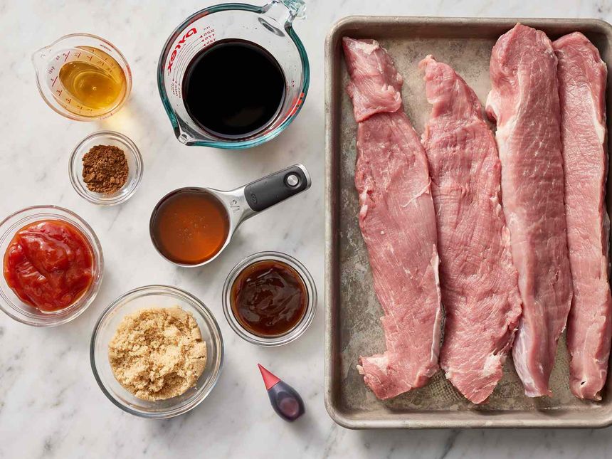 All ingredients gathered to make char siu.