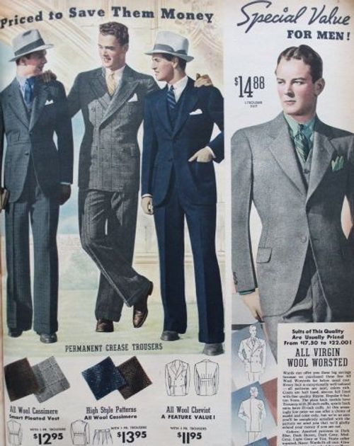 1937 College Men's Suits 1930s Morning Suit, 1930s Fashion Men Suits, Upper Class 1930s Mens Fashion, 1930s Three Piece Suit, 1930s Pinstripe Suit, 30s Mens Fashion, 1930s Mens Fashion, 1940s Mens Fashion, 1930s Men