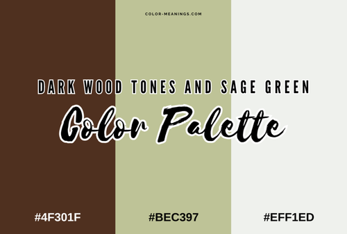 Dark Wood Tones and Sage Green Color Palette