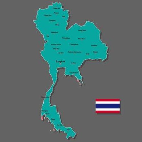map of Thailand vector