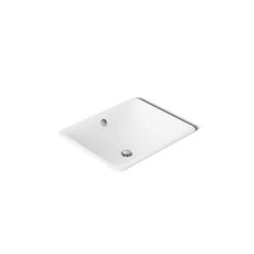 Kohler K-5400-0 Iron Plains Dual-Mount Bathroom Sink, White, 20.56