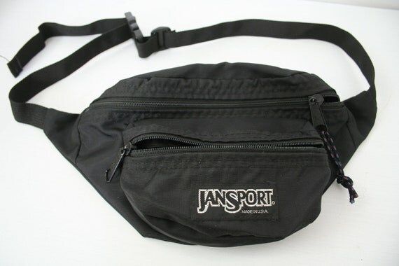 Vintage Jansport Black Fanny Pack