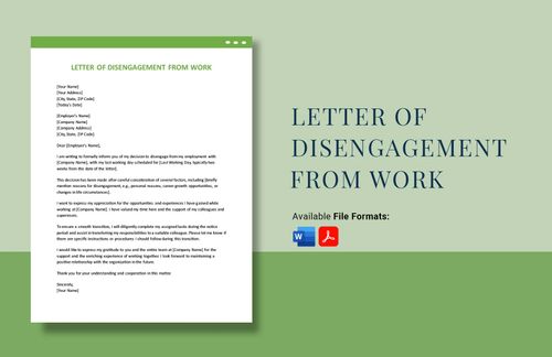 Letter Of Disengagement From Work in Word, PDF - Download | Template.net