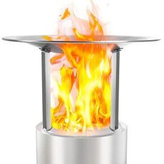 Heat Deflector for Solo Stove Mesa XL Fire Pit, 304 Stainless Steel - Mesa XL Heat Insulation Panel, High Temperature Resistant, with 3 Removable Feet, Expandable Design, Prevents Burns and Scalds