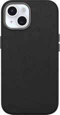 OtterBox iPhone 15 Symmetry Series Cactus Leather for MagSafe - Snaps to MagSafe - Non-Retail Packaging (Black)