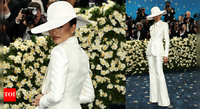 Met Gala 2025: Zendaya shines in elegant all-white suit with stylish hat, FLAUNTS engagement ring from Tom Holland | English Movie News - The Times of India