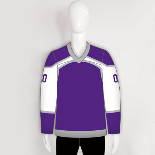 YS45 Purple/White/Grey Custom Sublimated Ice Roller Blank Hockey Jerseys - YoungSpeeds