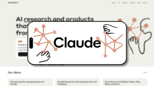 Istanbul, Turkey - 27 March 2024: Claude logo on smartphone screen with its website in background. Claude is a next generation AI assistant, trained to be safe, accurate, and secure.