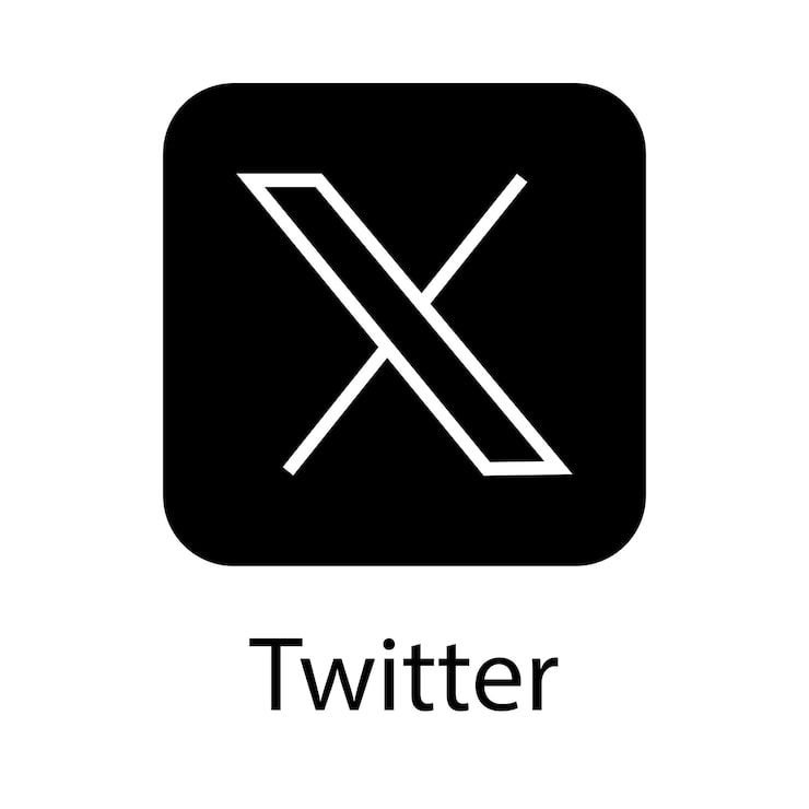 Vector vector new twitter logo x icon on black background