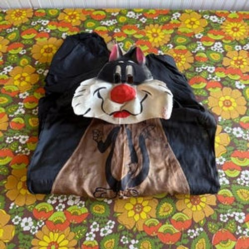 Vintage 50's/60's Sylvester The Cat Halloween Costume & Mask