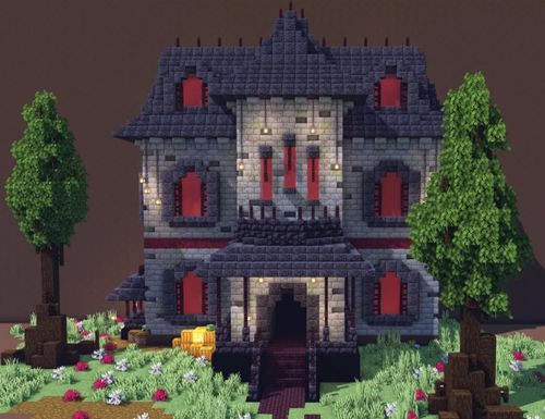 Haunted Minecraft House Exterior Design Idea