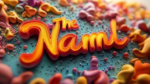 Foto arte de texto 3d colorida