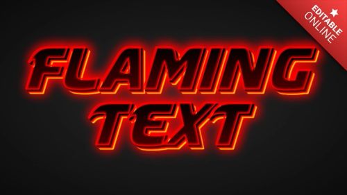 Flaming Text Text Effect