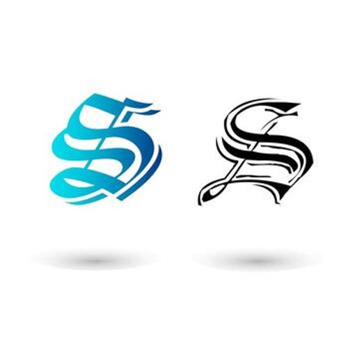 Stylish Gothic Letter S Illustration vector