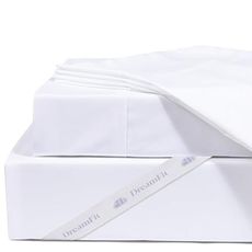 DREAMFIT 260TC 100% DEGREE 2 WHITE SPLIT CAL KING SHEET SET