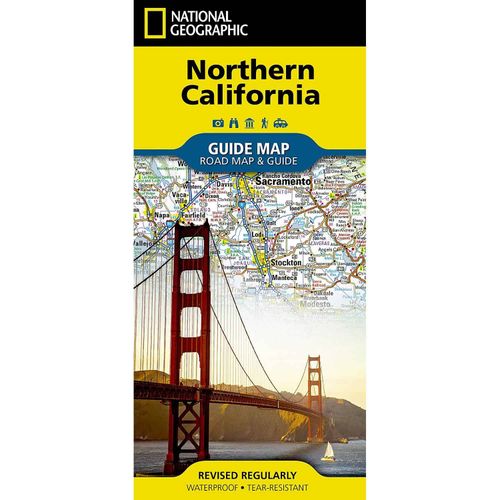 Detailed Northern California map cover featuring the Golden Gate Bridge and surrounding cities, ideal for road trips, navigation, and travel planning. Perfect for travelers seeking reliable maps of Northern California.