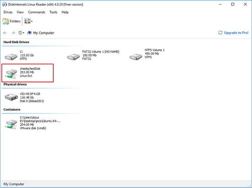 Ouvrez le lecteur Linux DiskInternals