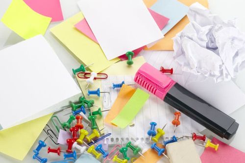 Office supplies on the table. Office supplies stock images, royalty-free photos and pictures