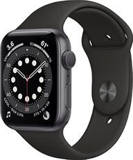 Apple Watch Series 6 (GPS, 40mm) - Space Gray Aluminum Case with Black Sport Band (Renewed Premium)