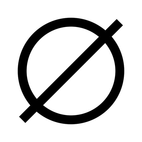 simple small style null symbol icon